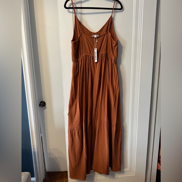 Steve Madden Rust-Brown Spaghetti Strap Maxi Dress - Picture 5 of 8